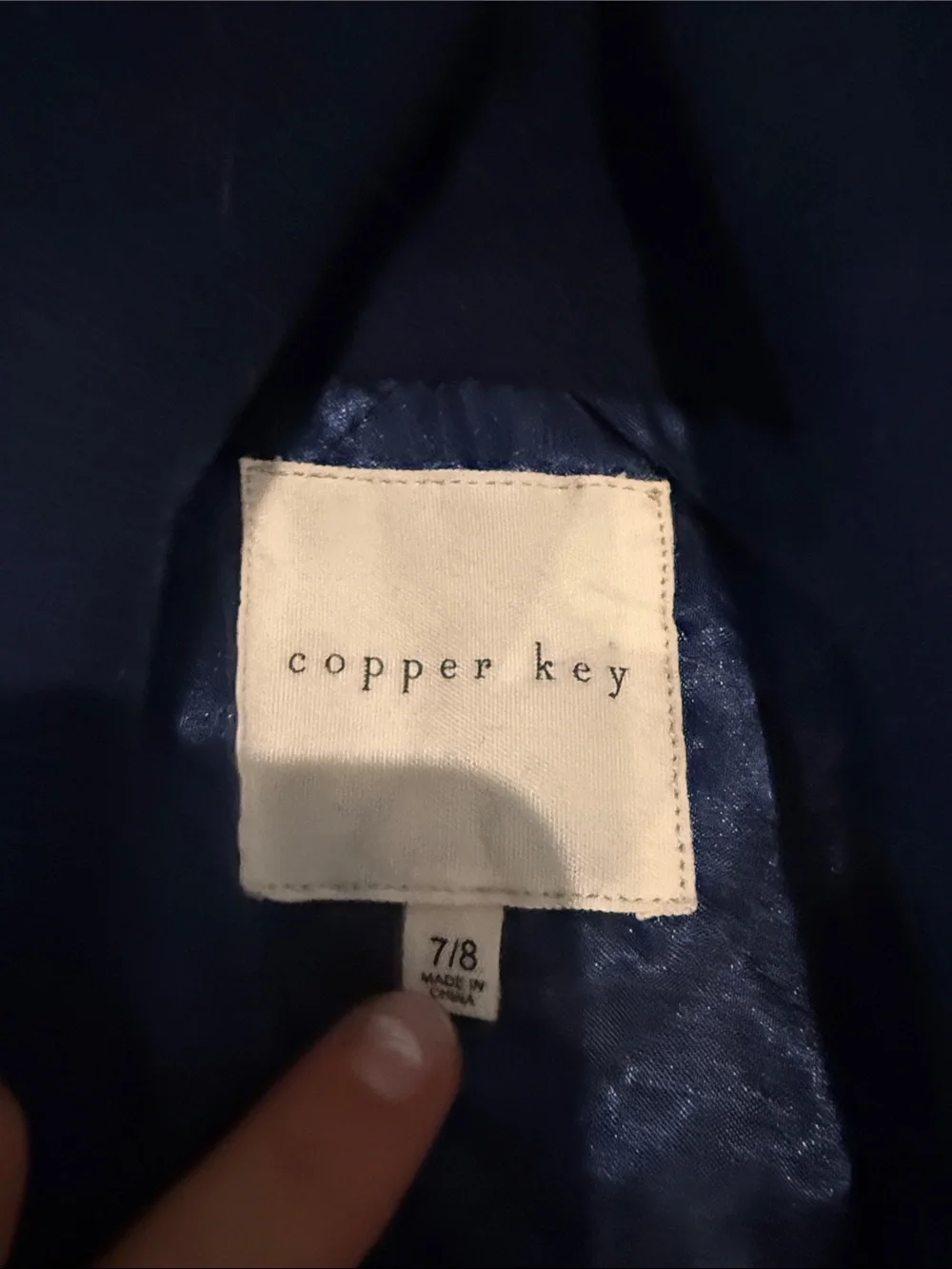 Kids Navy Double-Breasted Wool Peacoat